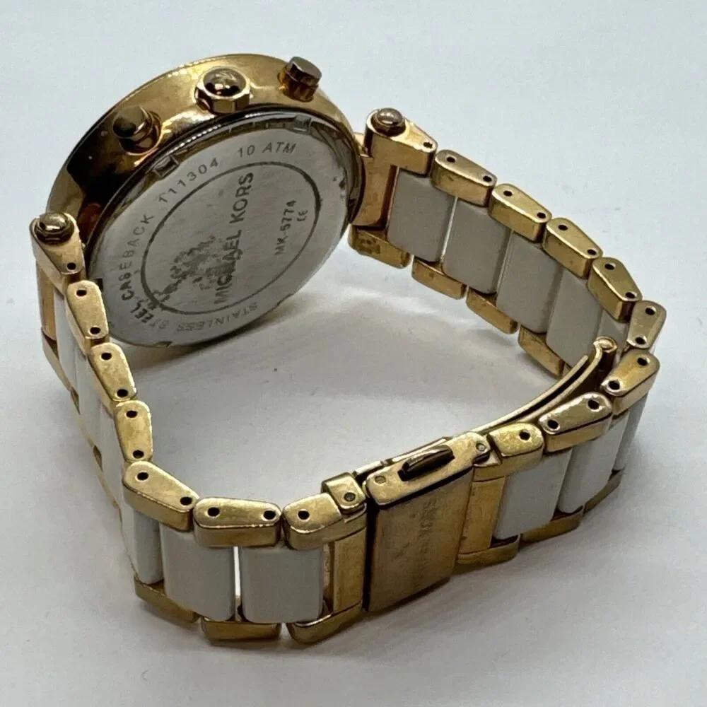 Michael Kors Parker MK5774 Women Two-Tone Analog Dial Quartz Wrist Watch JNA621